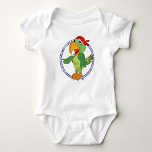 Pirate Parrot Nautical Print Baby Strampler