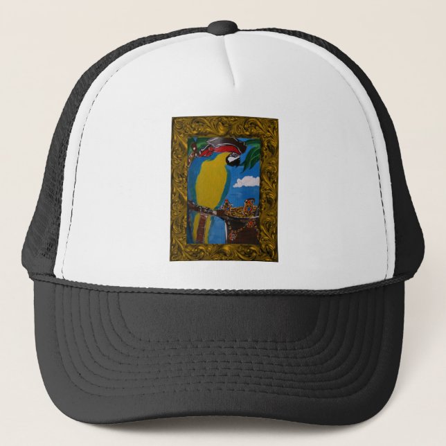Pirate Parrot Truckerkappe (Vorderseite)