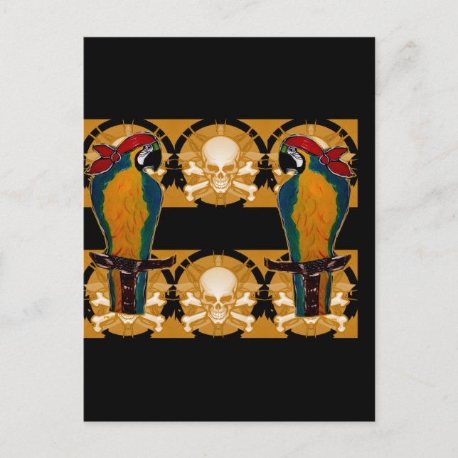 Pirate Parrots Postkarte (Vorderseite)