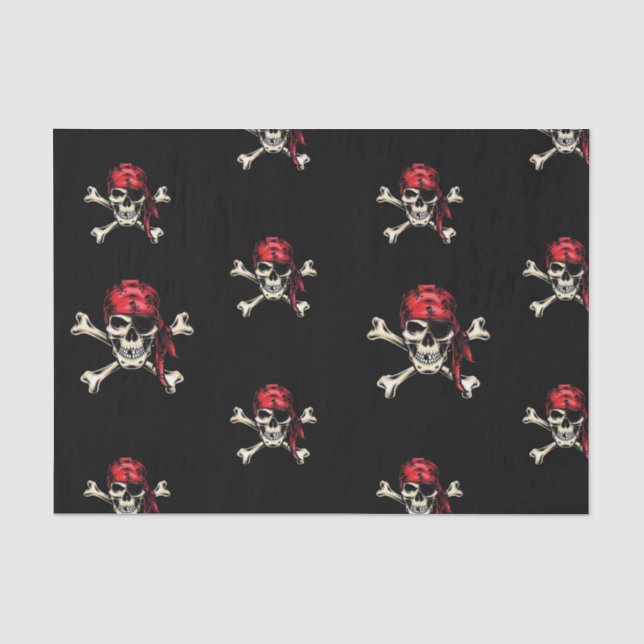 Pirate Party Adult Salty Skulls Seidenpapier (Vorderseite)