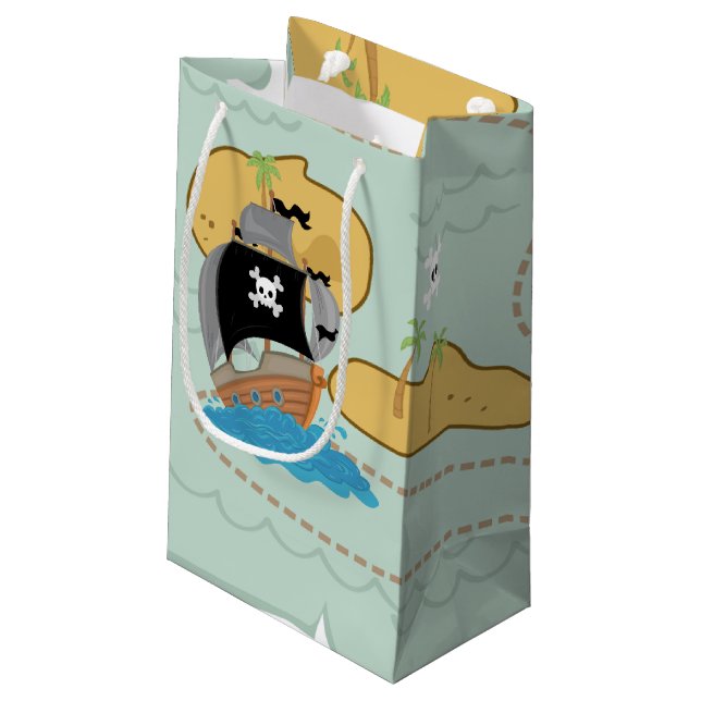 Pirate Party Kleine Geschenktüte (Rückseite Schrägansicht)