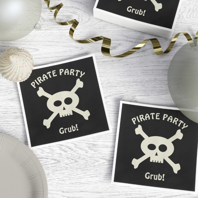 Pirate Party Paper Napkins Serviette (Grub! Perfect paper napkins for your pirate party)