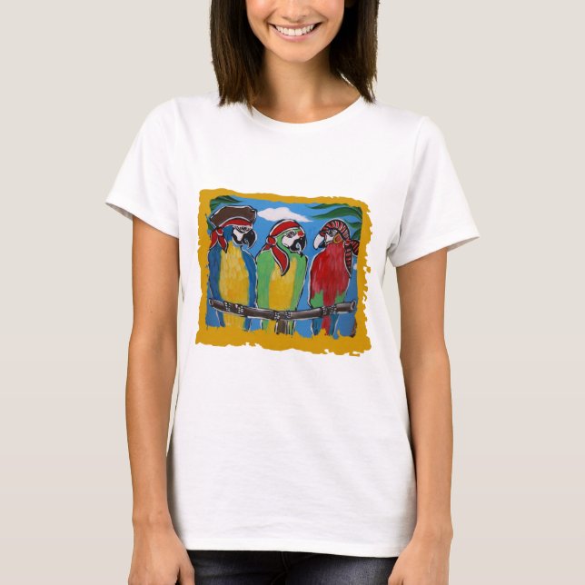 Pirate Party Parrots T-Shirt (Vorderseite)