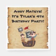 Pirate Party Personalisiert Napkins