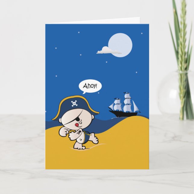 Pirate Party personnalisable carte d'invitation te (Devant)