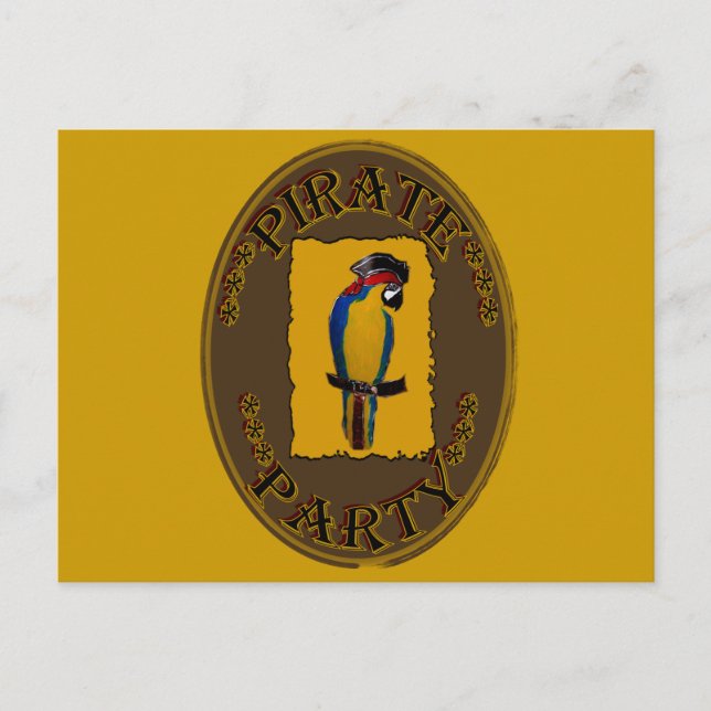 PIRATE-PARTY POSTKARTE (Vorderseite)