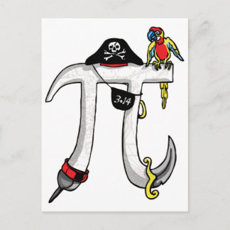 Pirate Pi Day Gear Postkarte