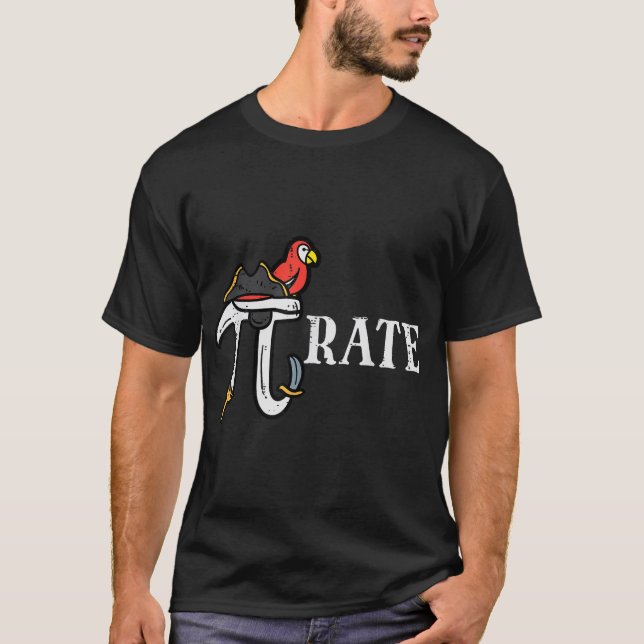 Pirate Pi Math Pie Halloween Kostümlehrer Männer T-Shirt (Vorderseite)