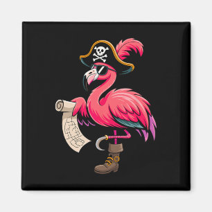 Pirate Pink Flamingo Funny Halloween Party Kostüm Magnet