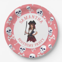 Pirate PINK Girl Skulls Paper Tellers