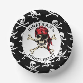 Pirate-PIRATENFLAGGE Pappteller