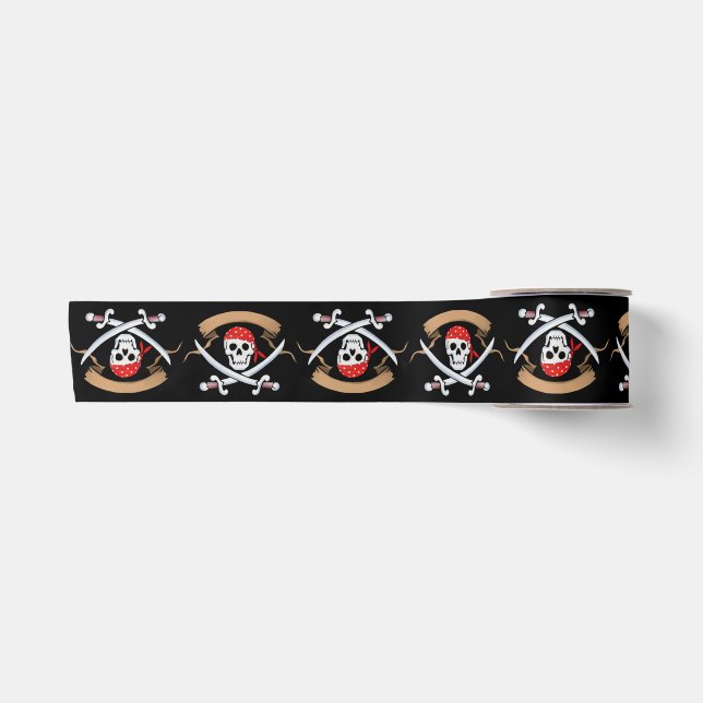 Pirate Piratenflagge Satinband (Vorderseite)