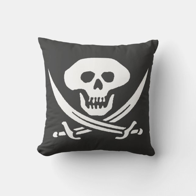 Pirate Piratenflagge Skull Kissen (Vorderseite)