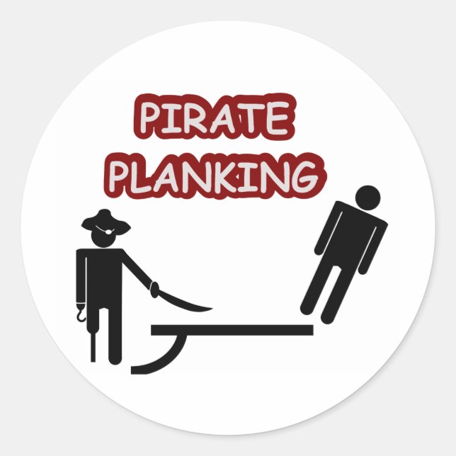 Pirate Planking Runder Aufkleber (Vorderseite)
