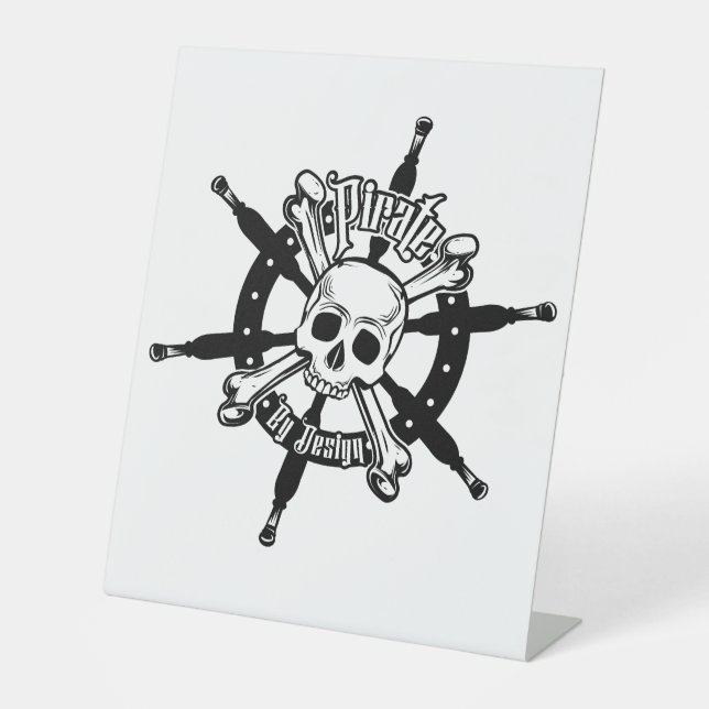 Pirate Plastic Pedestal Sign Sockelschild (Vorderseite)