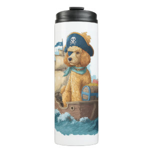 Pirate Poodle - Funny Sea Dog Thermosbecher