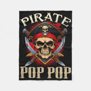Pirate Pop Pop Skull Piratenflagge Halloween Pirat Fleecedecke
