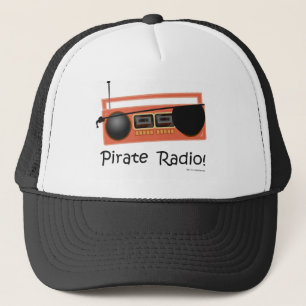 Pirate Radio Funny Music Cartoon Design Truckerkappe