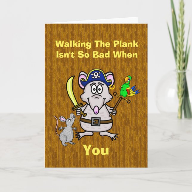 Pirate Rat Friendship Card Feiertagskarte (Vorderseite)