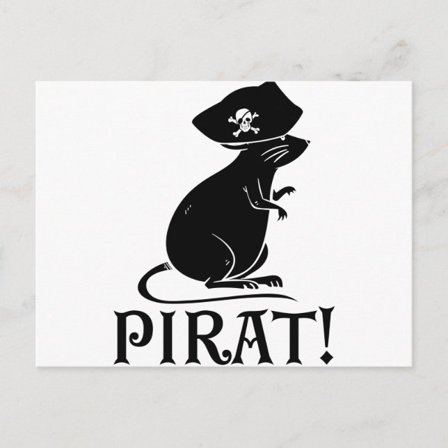 Pirate Rat | Pirate House Rat Rodent Gift Postkarte (Vorderseite)