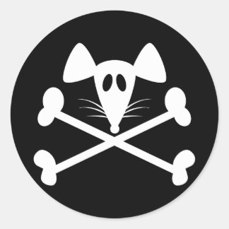 Pirate Rodent Runder Aufkleber