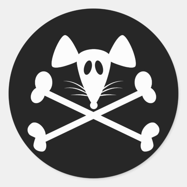 Pirate Rodent Runder Aufkleber (Vorderseite)