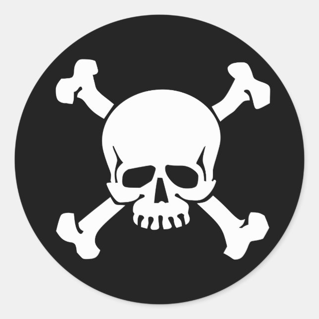 Pirate Runder Aufkleber (Vorderseite)