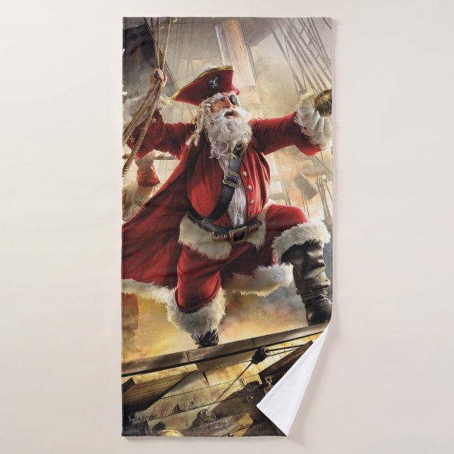 Pirate Santa Badehandtuch (Badehandtuch)