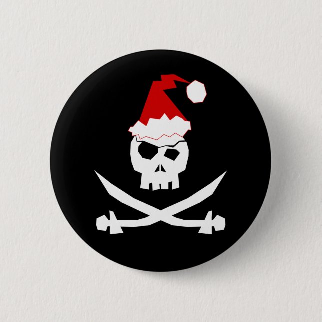 Pirate Santa Button (Vorderseite)