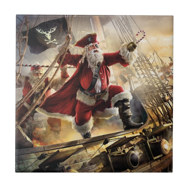 Pirate Santa Fliese (Vorderseite)