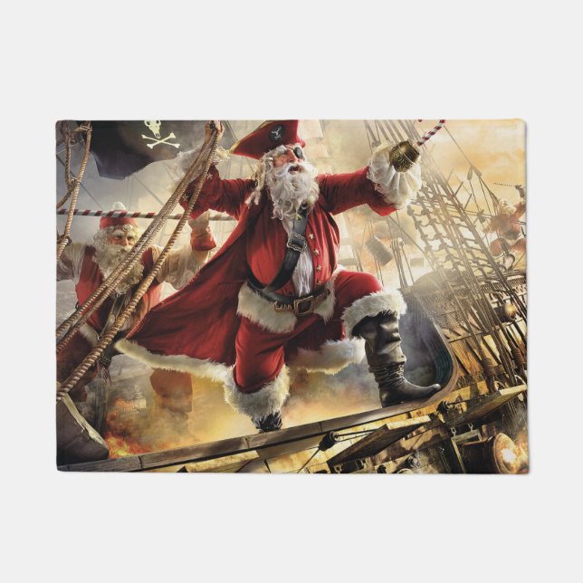 Pirate Santa Fußmatte (Vorderseite)