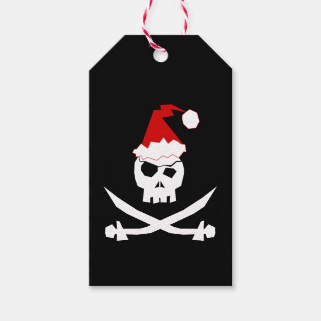 Pirate Santa Geschenkanhänger (Vorderseite)