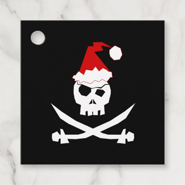 Pirate Santa Geschenkanhänger (Vorderseite)