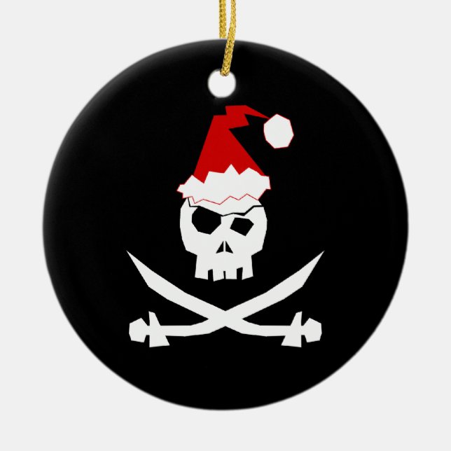 Pirate Santa Keramikornament (Vorne)