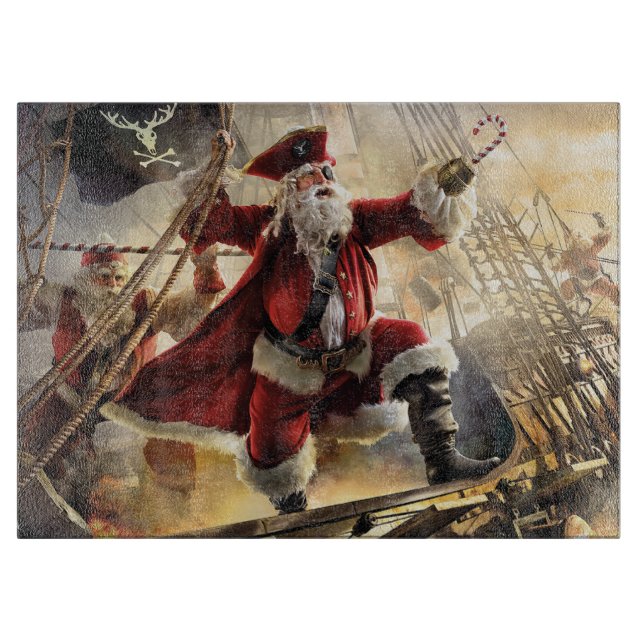 Pirate Santa Schneidebrett (Vorderseite)