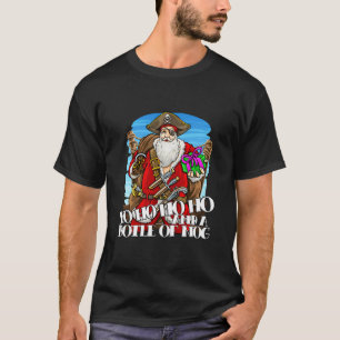 Pirate Santa Yo Ho Ho Flasche von Eggnog Hook Schi T-Shirt