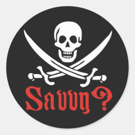 Pirate Savvy Runder Aufkleber