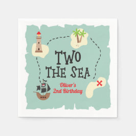 Pirate Schatzkarte 2 das Meer 2. Geburtstag Serviette