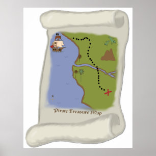Pirate Schatzkarte Game Poster