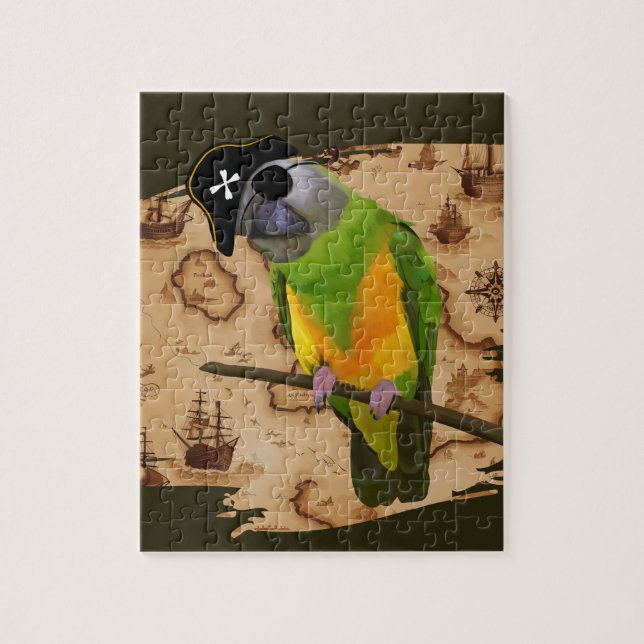 Pirate Senegal Parrot Schatzkarte (Vertikal)