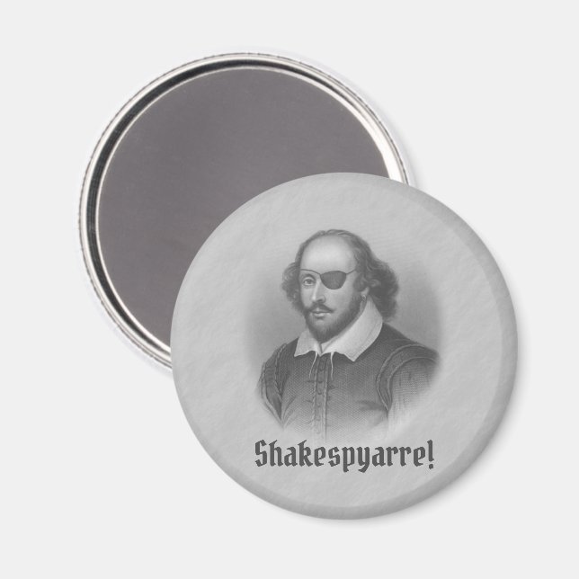 Pirate Shakespeare Magnet (Vorderseite/Rückseite)