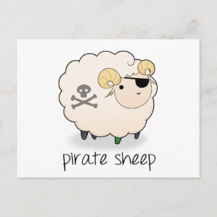 Pirate Sheep Postkarte