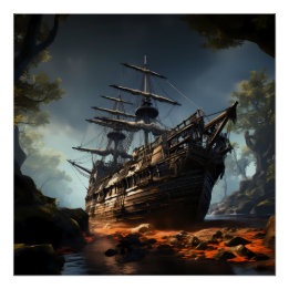Pirate Ship Art Series - Erste Ausgabe #23 Poster