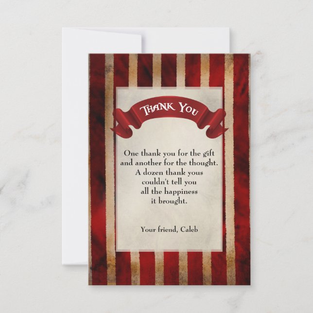 Pirate Ship Grunge Anniversaire Carte de remerciem (Devant)