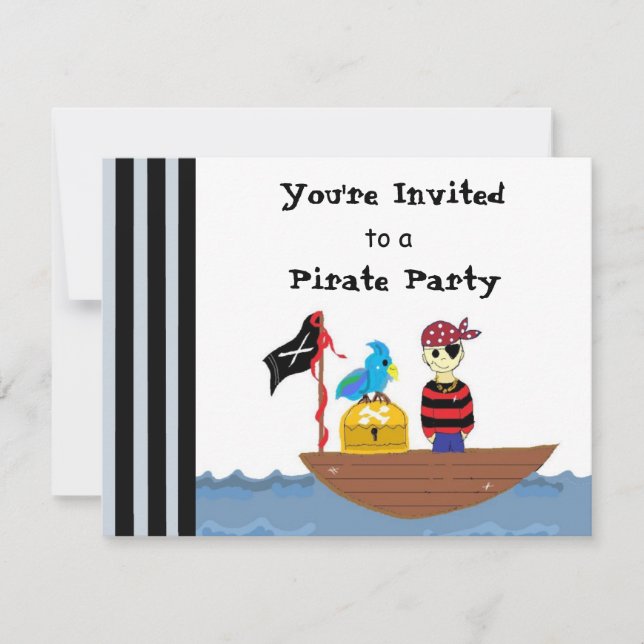 Pirate Ship Pirate Party Invitation (Devant)