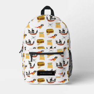 Pirate Ship Treasure Thest Muster Bedruckter Rucksack