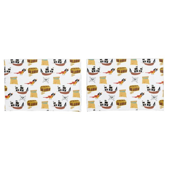 Pirate Ship Treasure Thest Muster Kissenbezug (Vorderseite-Set)