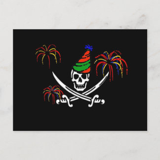 Pirate Silvester Party Einladung Postkarte