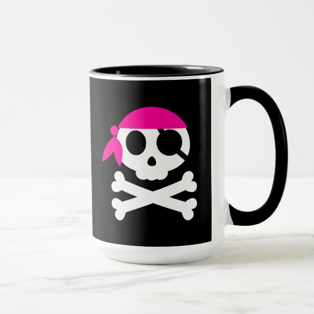 Pirate Skeleton Bandanna Tasse (Rechts)