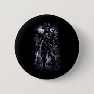 Pirate Skeleton Ghost Ship Halloween Kostüm Party Button